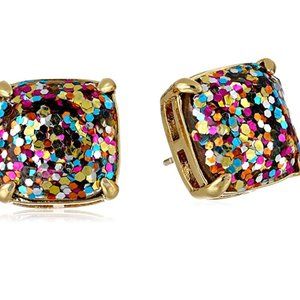 Kate Spade- Gold-Tone Small Square Stud Earrings